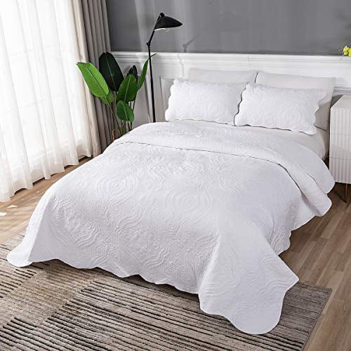 Details about  / 1* Bedspread 2 *pillowcases Simple Quilt Set Queen Quilted Bedspreads Blanket us